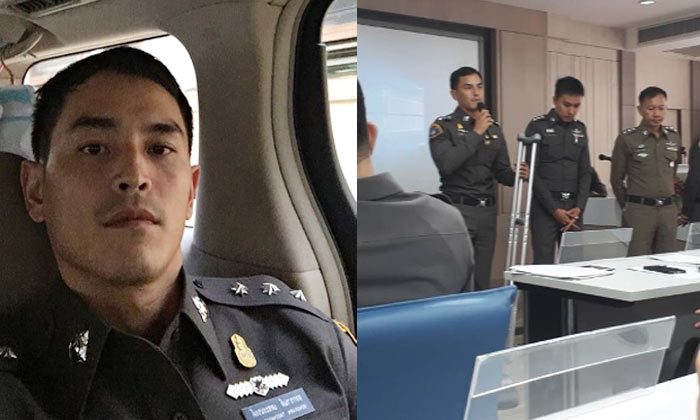สงกรานต์ แต่งเต็มยศชุดนายตำรวจ เผยไปโรงเรียนเข้าฝึกอบรมหลักสูตร