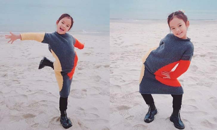 "น้องปีใหม่" แววนางแบบมาเต็ม หนาวก็หนาวแต่เรื่องโพสท่าถ่ายรูปต้องมาก่อน