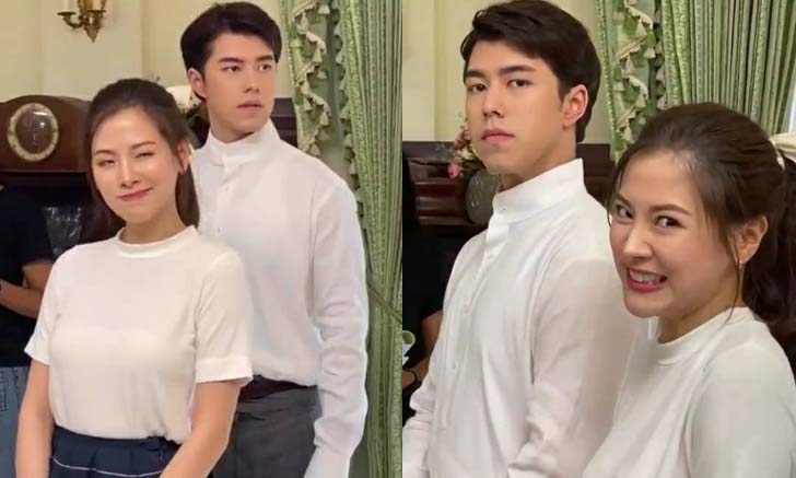 "นาย-ใบเฟิร์น" ปลุกเคมีความจิ้น หยอกล้อกันหลังฉาก เก็บภาพโดย "แม่หมู พิมพ์ผกา"