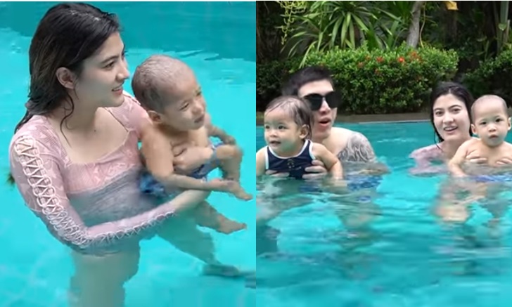 "ป๊อก-มาร์กี้" พาลูกเที่ยวพัทยา เปิดบ้านพักไปตกใจนึกว่าสระมรกต