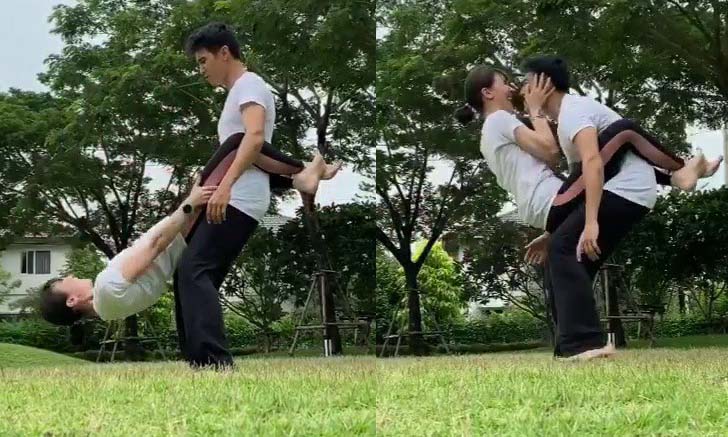 "โบว์ เบญจวรรณ" เผยคลิปออกกำลังกายคู่ "ก๊อต จิรายุ" แต่ความหวานทะลักไอจี