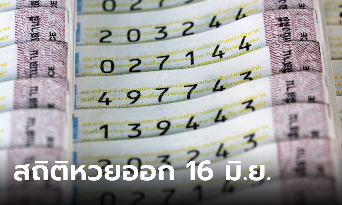 สถิติหวยออก 16 มิถุนายน ย้อนหลัง 10 ปี แนวทางเลขเด็ดงวดนี้ 16/6/66