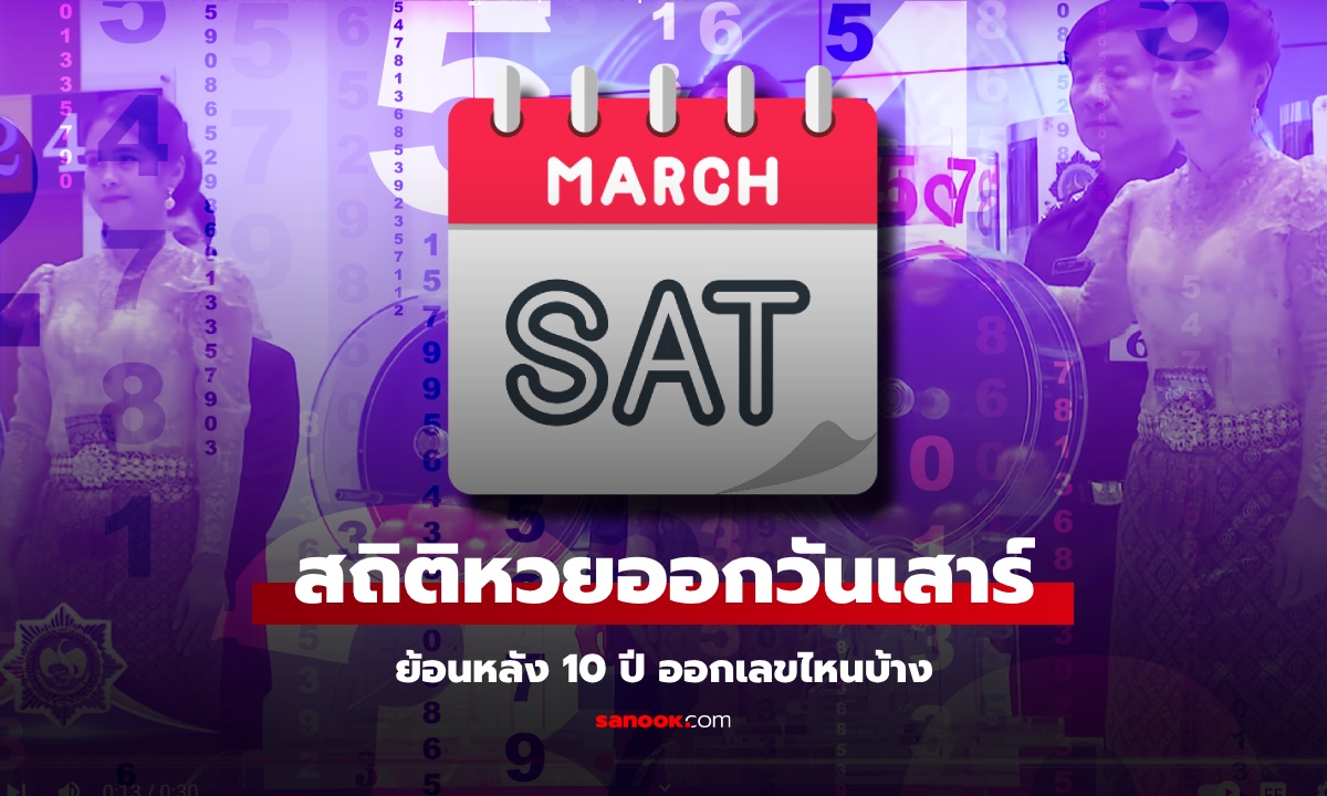 สถิติหวยออกวันเสาร์ หวยงวดนี้ 1 มีนาคม 2568 สถิติย้อนหลัง 10 ปี งวด 1/3/68