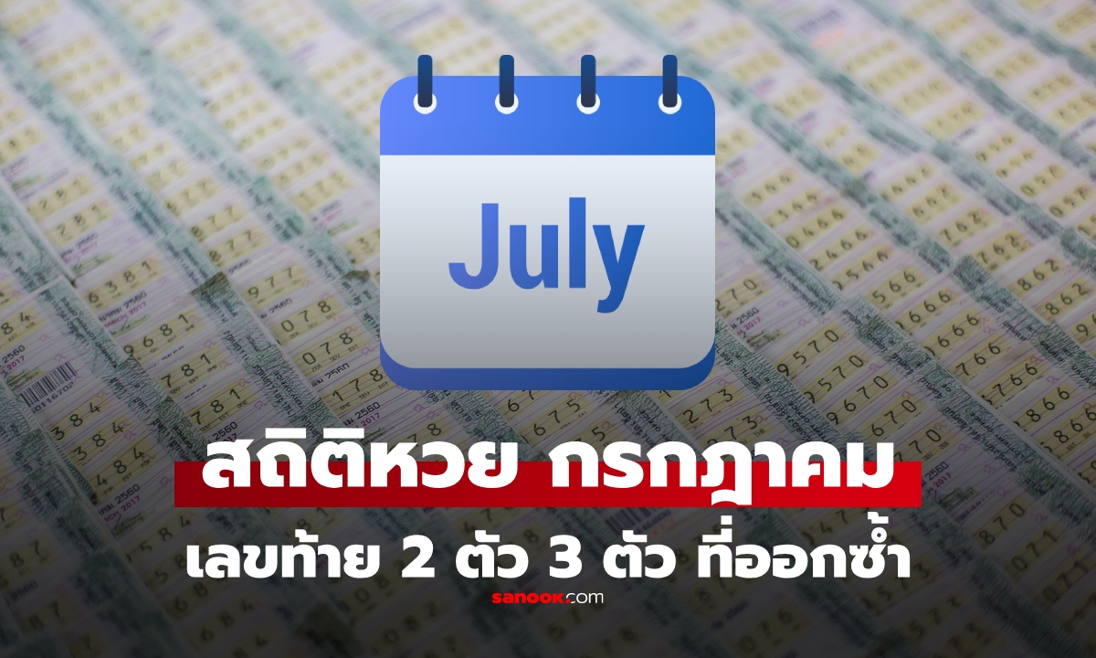 หวย 16/7/68 สถิติหวย กรกฎาคม เลข 2 ตัว เลข 3 ตัว เลขที่ออกซ้ำบ่อย-เลขที่ไม่เคยออก
