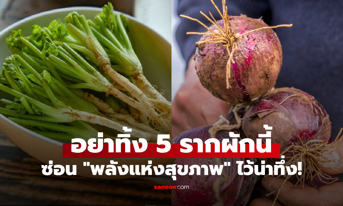เสียดายแย่! รากของผัก 5 ชนิด ที่ใครๆ ตัดทิ้งลงถังขยะ แท้จริงเป็น \