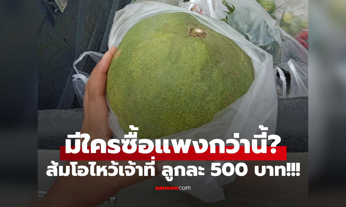 ได้เป็นลูกรักสิ่งศักดิ์สิทธิ์แน่ สาวแชร์ภาพของไหว้ "ส้มโอ" ลูกละ 500 แพงกว่าทุเรียน!!!