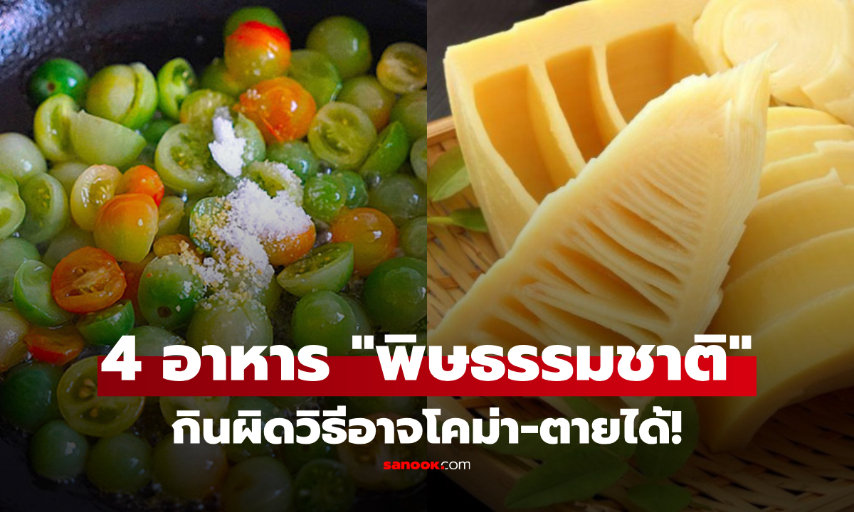 รู้ให้ครบ! เตือน 4 อาหารที่มี “สารพิษตามธรรมชาติ” กินผิดวิธีเสี่ยงชัก หมดสติ หรือเสียชีวิต