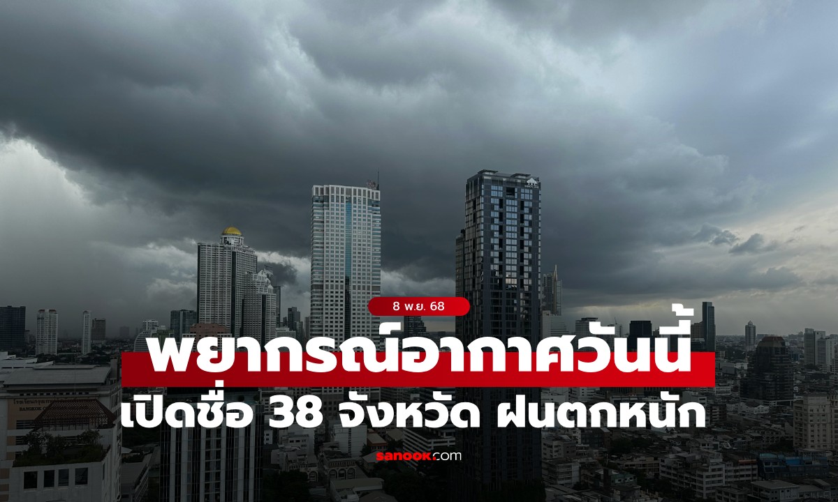 สภาพอากาศวันนี้ กรมอุตุฯ เตือน พายุ “คัลแมกี” ทำฝนถล่ม 38 จังหวัด กทม.โดนด้วย