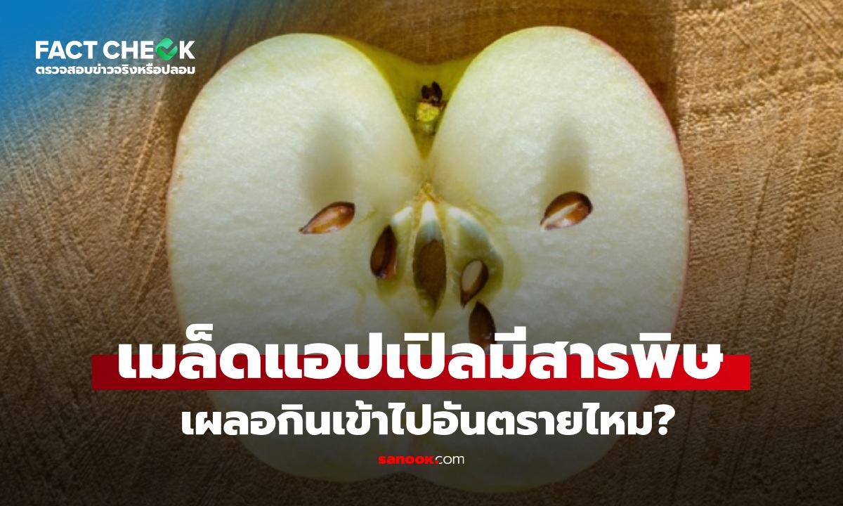 เช็กข่าวชัวร์ : เมล็ดแอปเปิล มีสารไซยาไนด์จริงหรือไม่? เผลอกินอันตรายแค่ไหน
