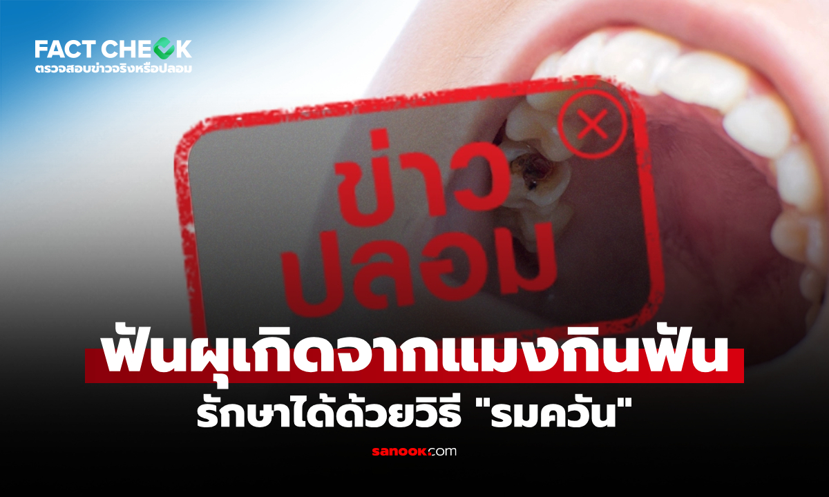 ฟันผุเกิดจากแมงมากินฟัน รักษาได้ด้วยวิธี "รมควัน" : เช็กข่าวชัวร์