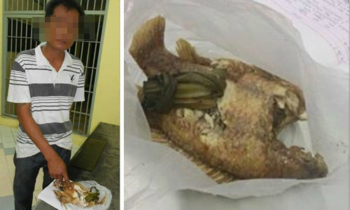ชาวเน็ตวิจารณ์! ตร.รวบหนุ่มเข้าคุก คดีฉกปลาทับทิมเผา