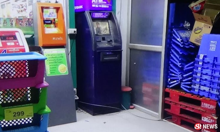 คนร้ายขโมยตู้ATM แต่สลิงที่ผูกกับรถขาด ต้องเผ่นหนี