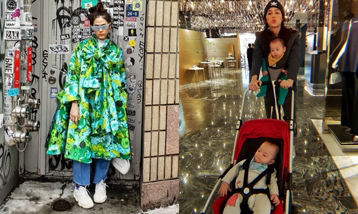 ชมพู่ อารยา คุณแม่สายสตรอง กระเตงลูกแฝดเดินช้อปปิ้งที่ญี่ปุ่น