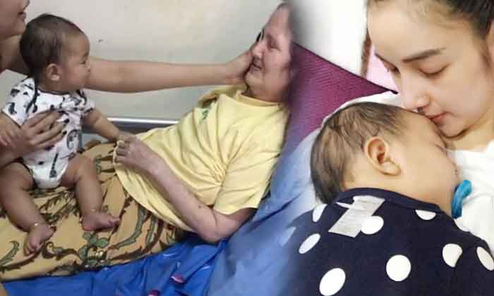 อีกหน้าที่ของสาวแกร่ง แพท ณปภา อุ้มลูกชายเยี่ยมคุณยาย