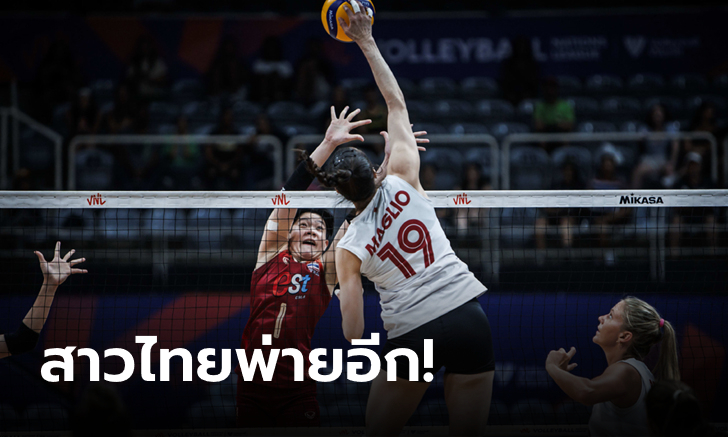 ยังไม่ได้เฮ! ลูกยางสาวไทย แพ้ แคนาดา 1-3 ศึก VNL นัดที่สาม