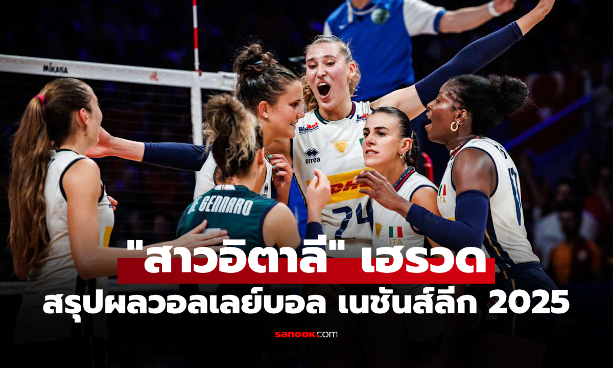 สรุปผลวอลเลย์บอลหญิง เนชันส์ลีก 2025 ประจำวันที่ 12 ก.ค. 68